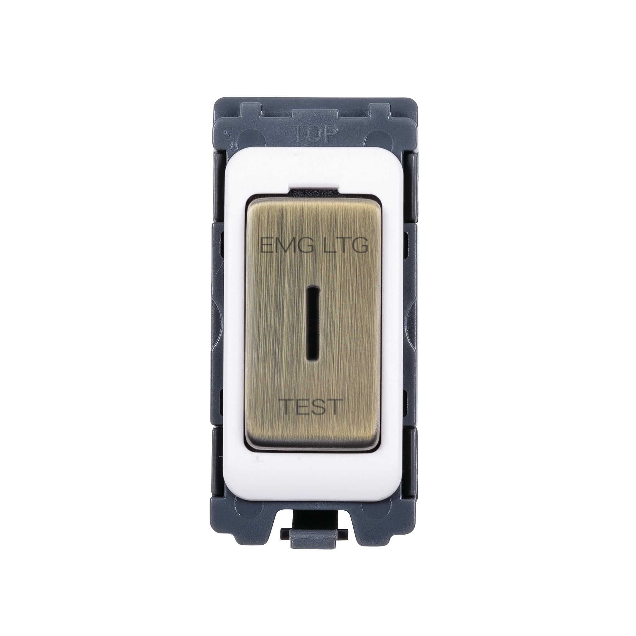 Niglon M2-12EL-AB Matrix20 20A 2 Way Emergency Lighting Keyswitch Module Antique Brass
