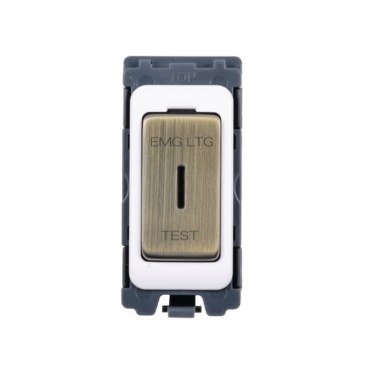 Niglon M2-DPEL-AB Matrix20 20A DP Emergency Lighting Keyswitch Module Antique Brass