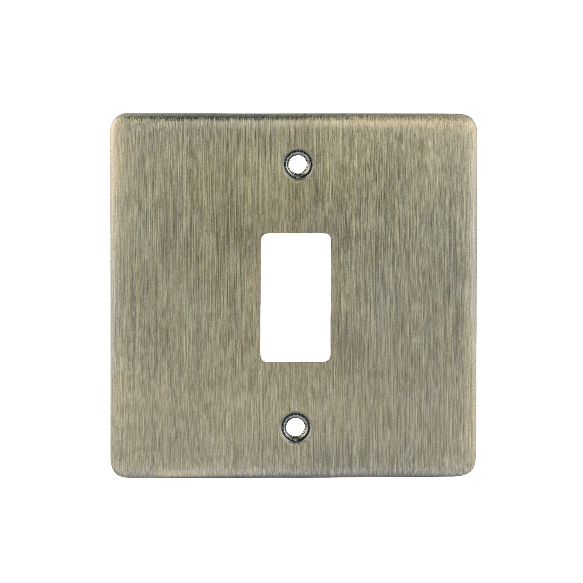 Niglon M2-GP1-AB Premium Edge S 1 Gang Grid Faceplate Antique Brass