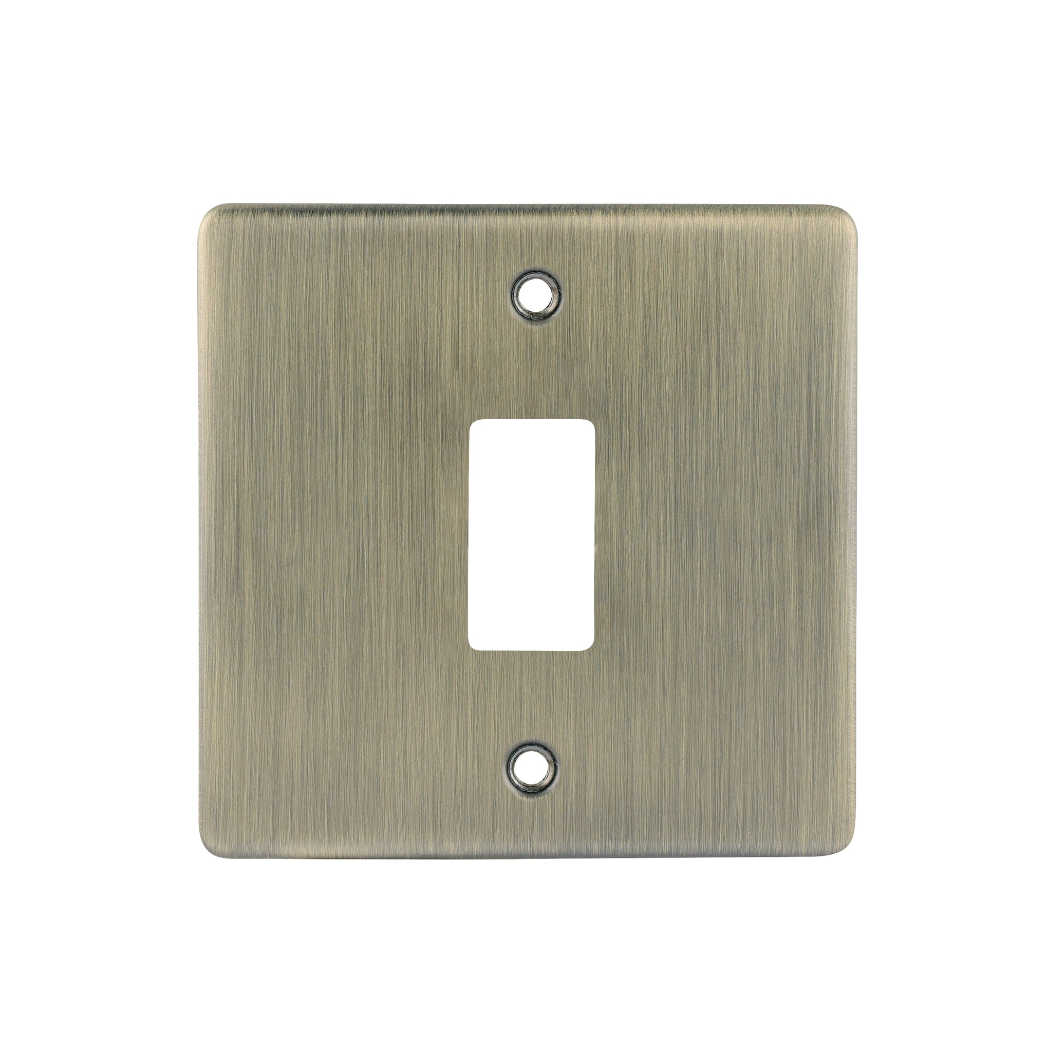 Niglon M2-GP1-AB Premium Edge S 1 Gang Grid Faceplate Antique Brass