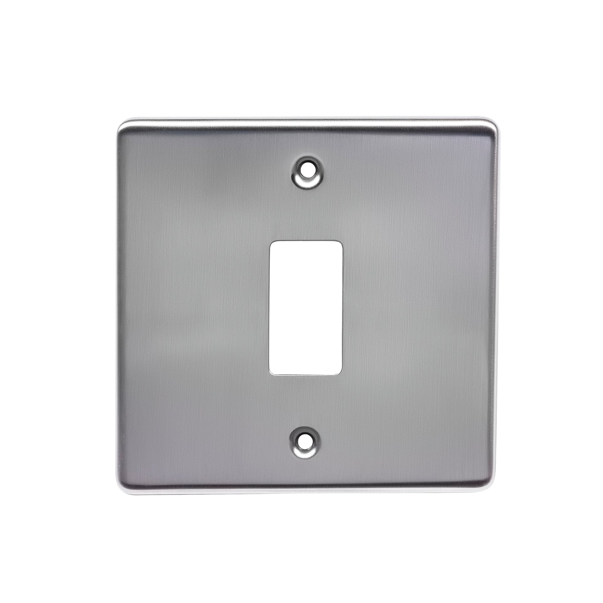 Niglon M2-GP1-BC 1 Gang Grid Faceplate Brushed Chrome