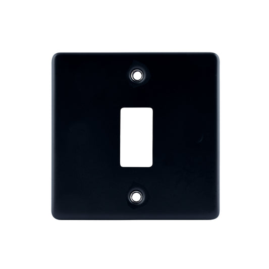 Niglon M2-GP1-MB Premium Edge S 1 Gang Grid Faceplate Matt Black