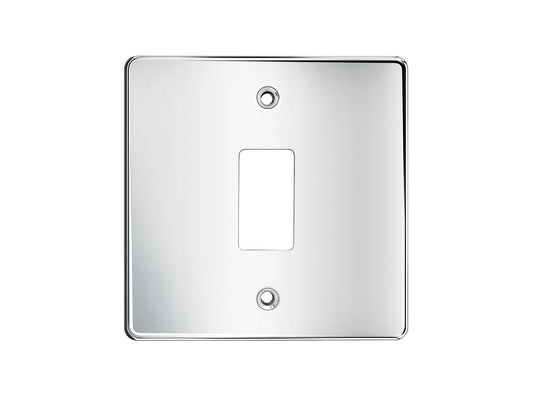 Niglon M2-GP1-PC 1 Gang Grid Faceplate Polished Chrome