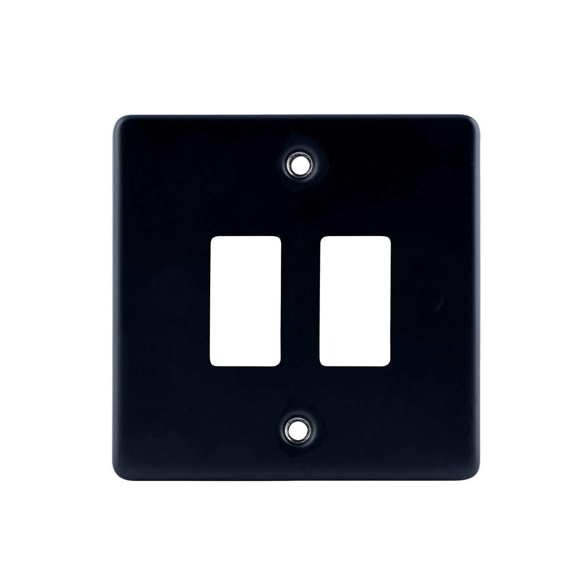 Niglon M2-GP2-MB Premium Edge S 2 Gang Grid Faceplate Matt Black
