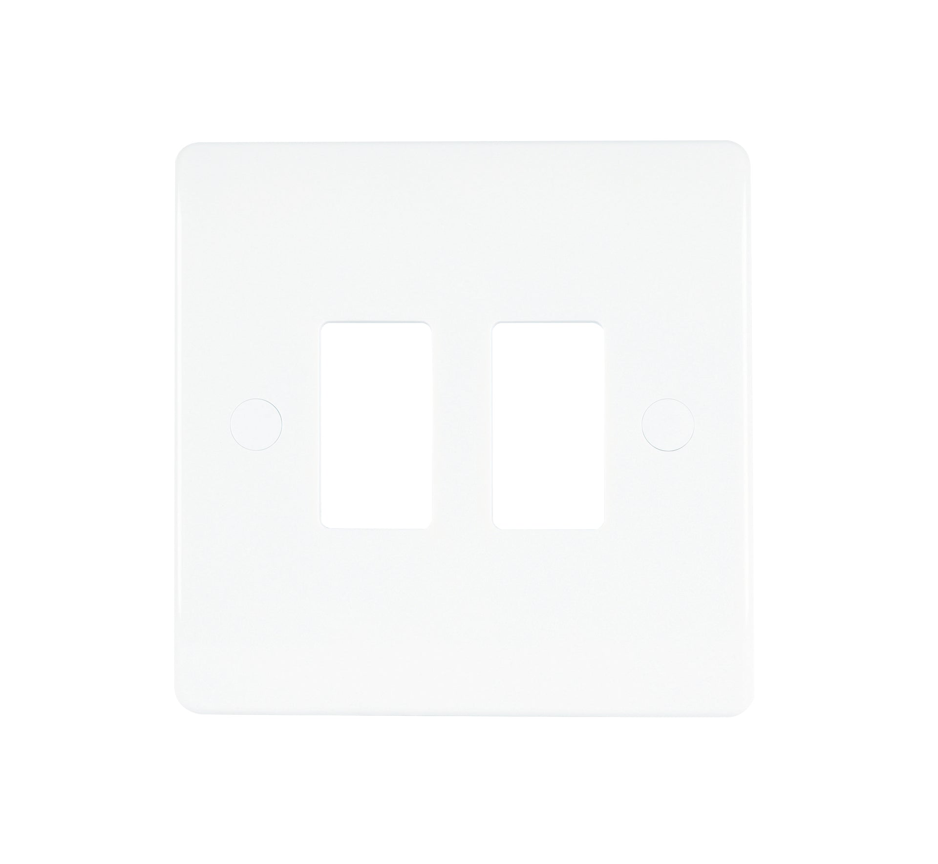 Niglon M2-GP2-MED 2 Gang Grid Faceplate White Moulded