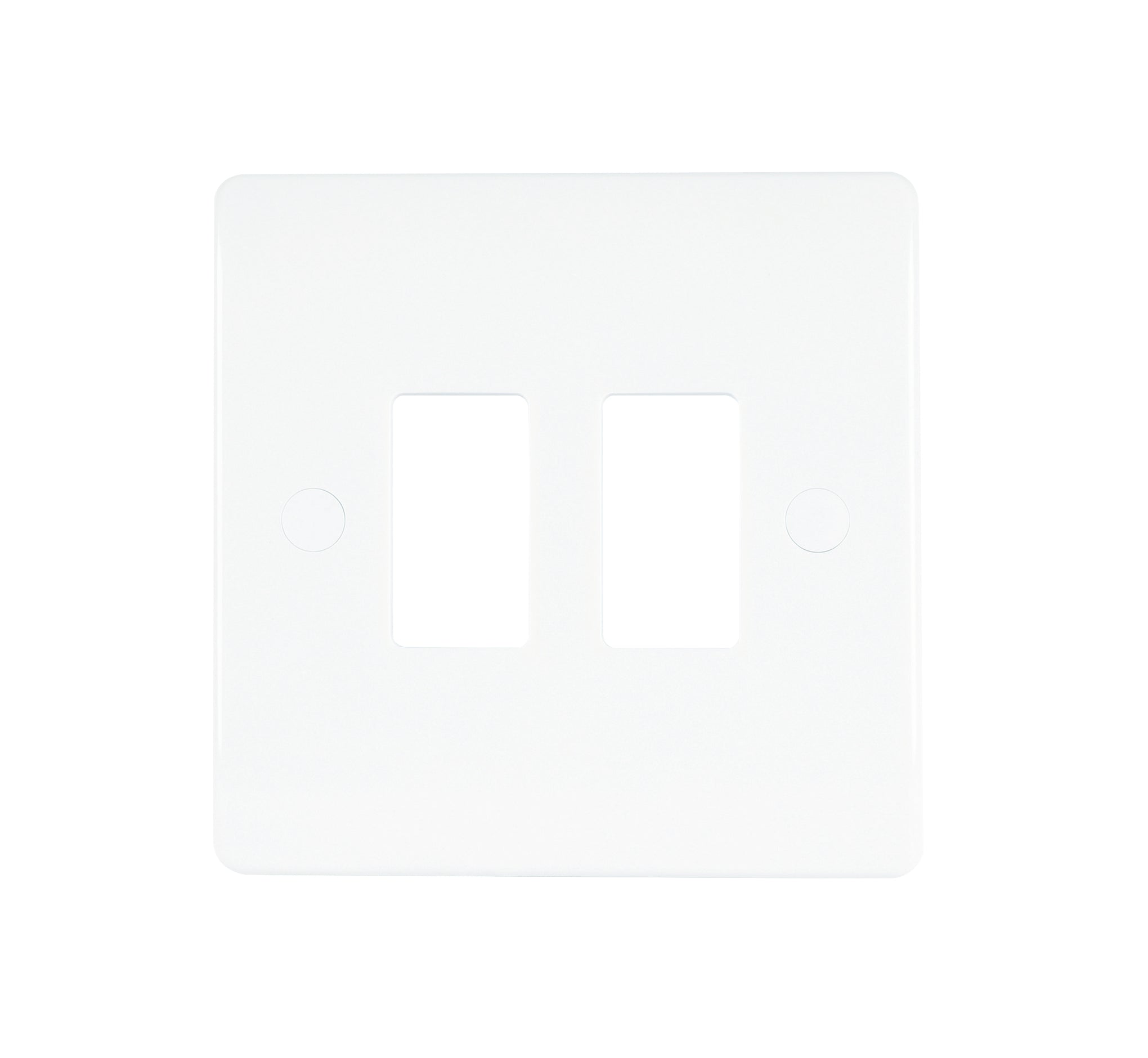 Niglon M2-GP2-MED 2 Gang Grid Faceplate White Moulded
