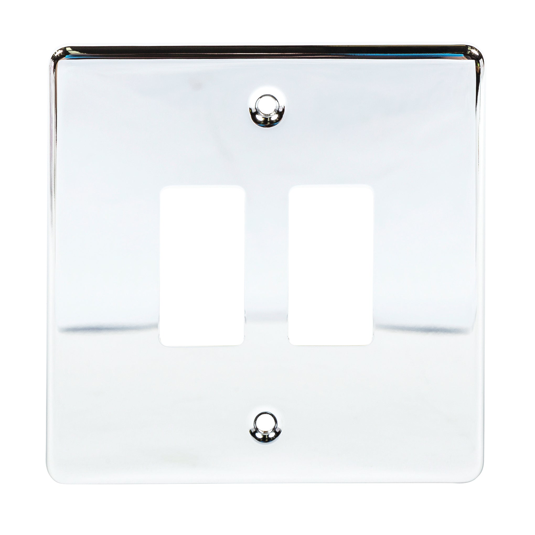 Niglon M2-GP2-PC 2 Gang Grid Faceplate Polished Chrome