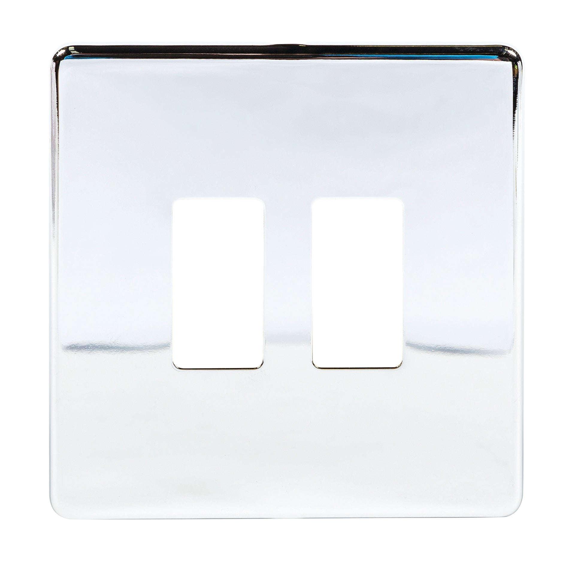 Niglon M2-GP2-SPC 2 Gang Grid Faceplate Polished Chrome