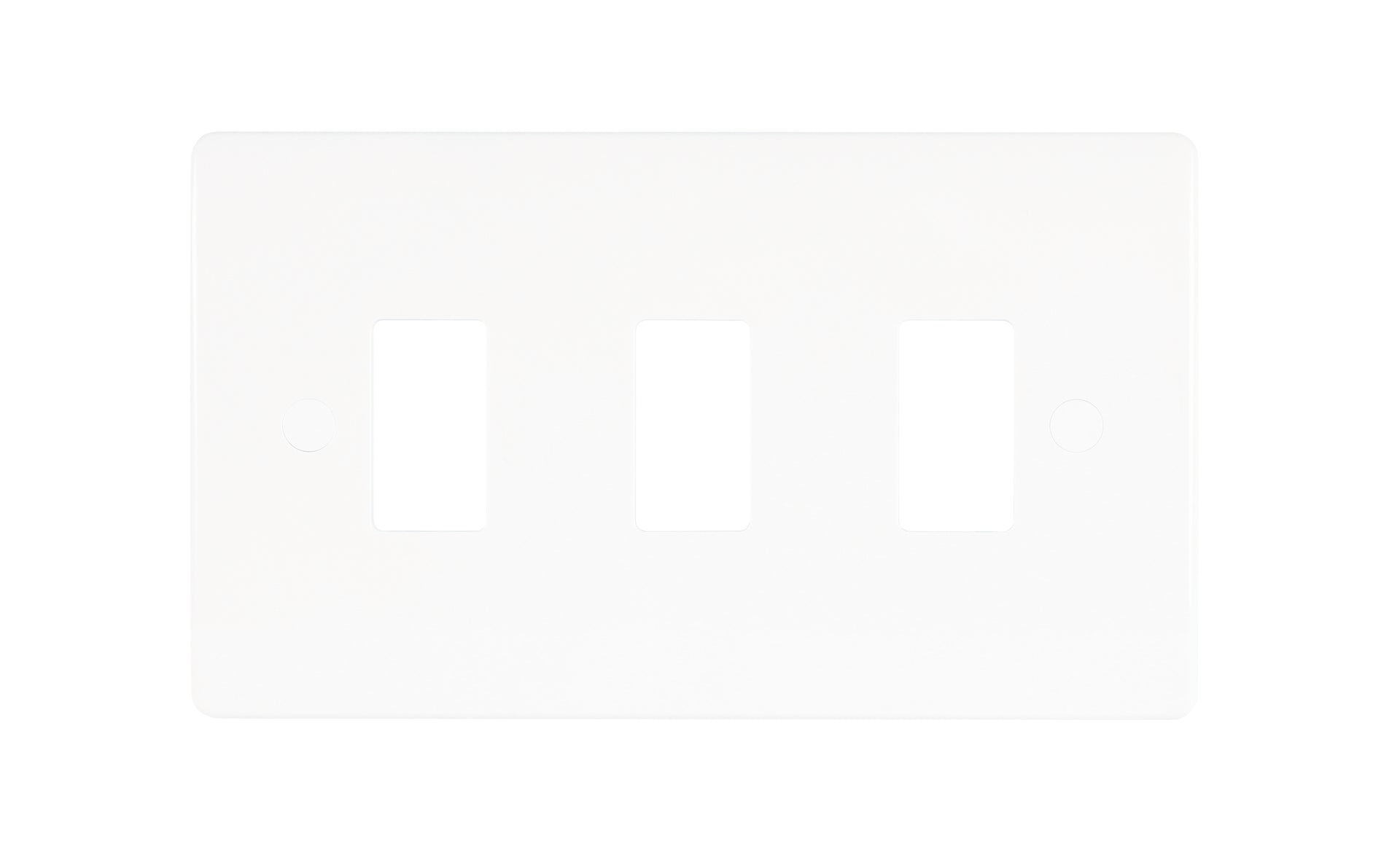 Niglon M2-GP3-MED 3 Gang Grid Faceplate White Moulded