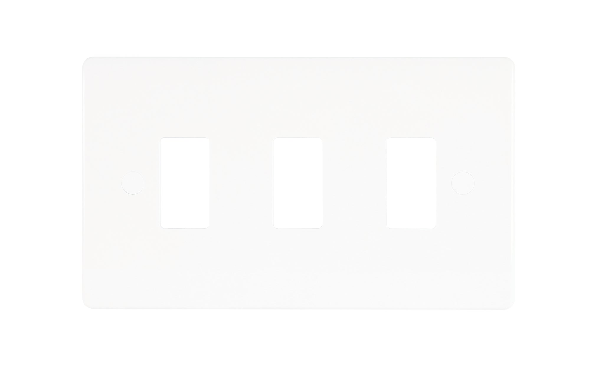 Niglon M2-GP3-MED 3 Gang Grid Faceplate White Moulded