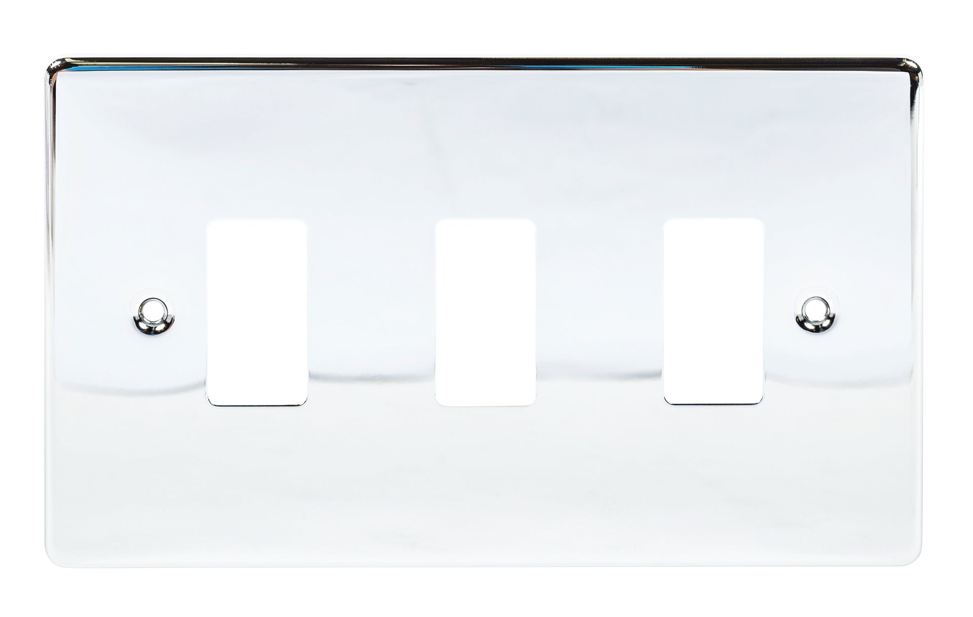 Niglon M2-GP3-PC 3 Gang Grid Faceplate Polished Chrome