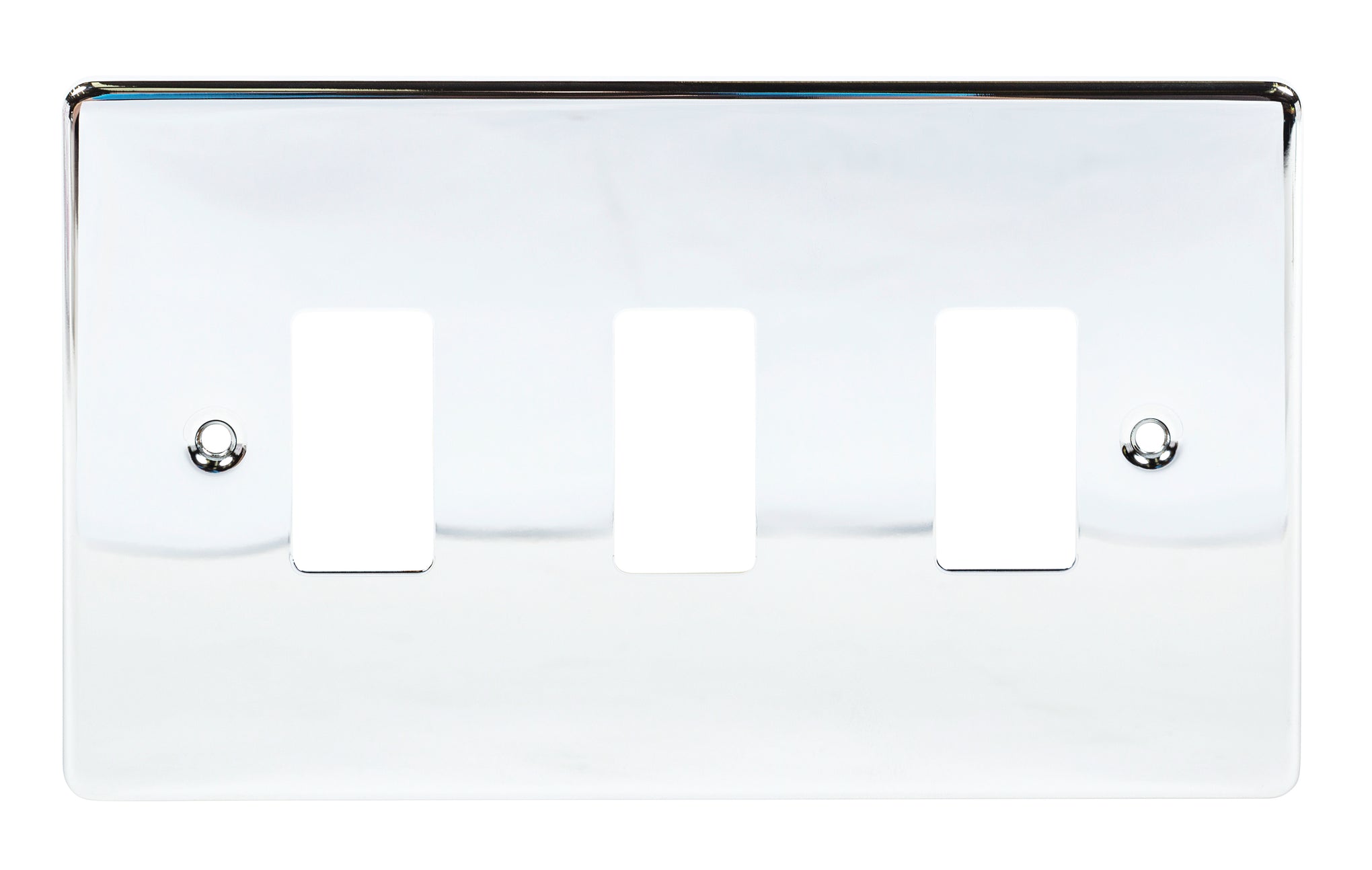 Niglon M2-GP3-PC 3 Gang Grid Faceplate Polished Chrome