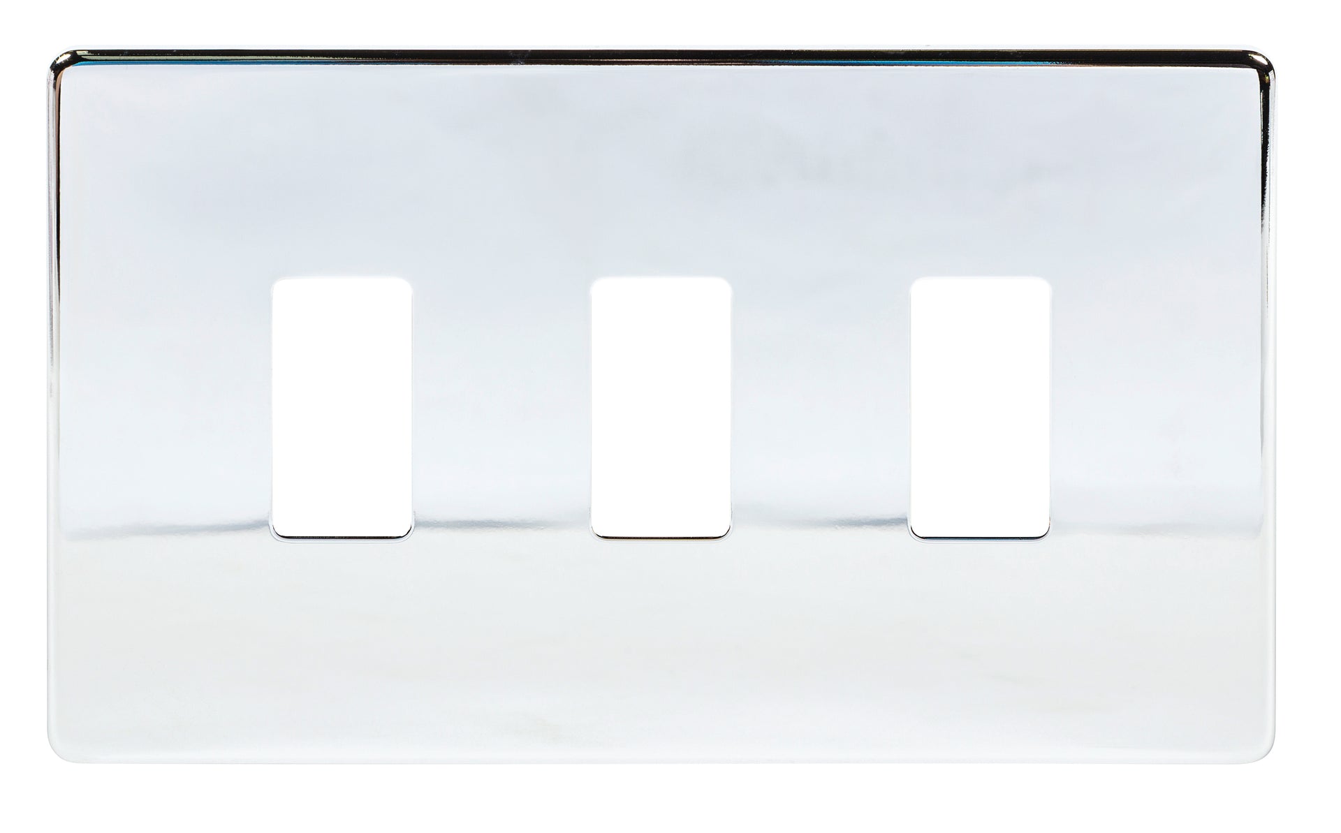Niglon M2-GP3-SPC 3 Gang Grid Faceplate Polished Chrome