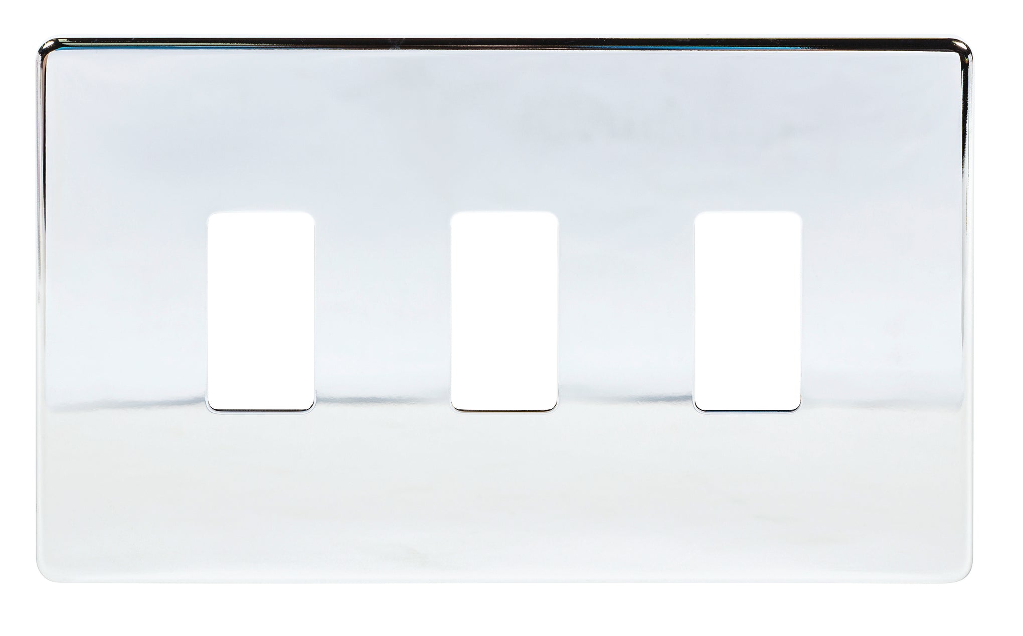 Niglon M2-GP3-SPC 3 Gang Grid Faceplate Polished Chrome