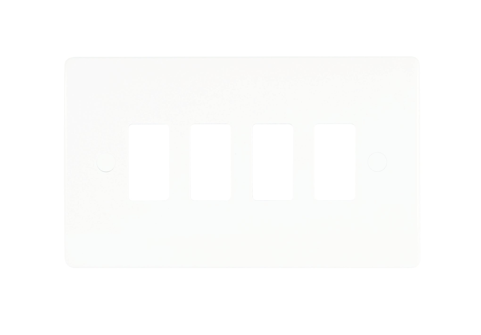 Niglon M2-GP4-MED 4 Gang Grid Faceplate White Moulded