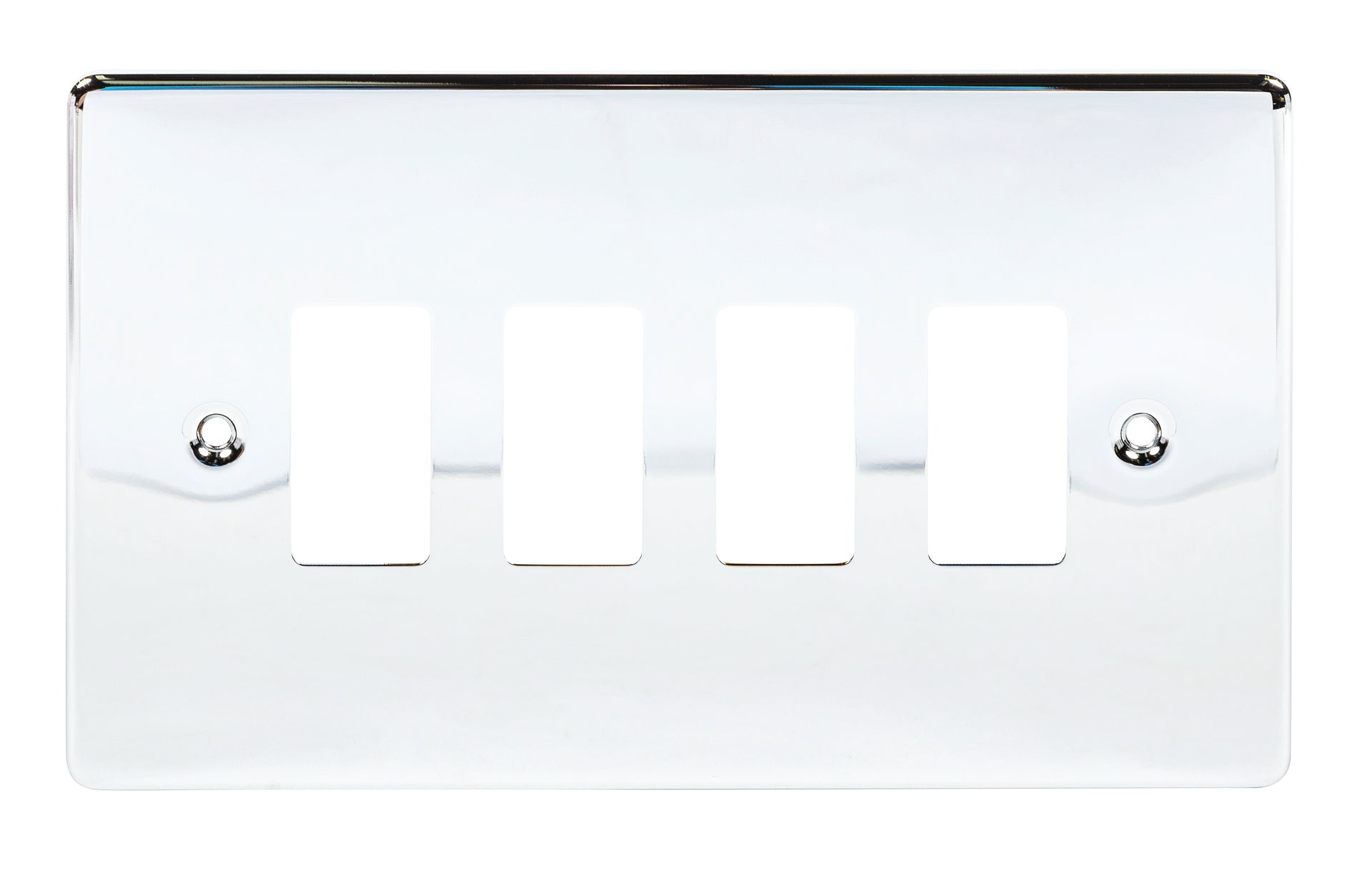 Niglon M2-GP4-PC 4 Gang Grid Faceplate Polished Chrome