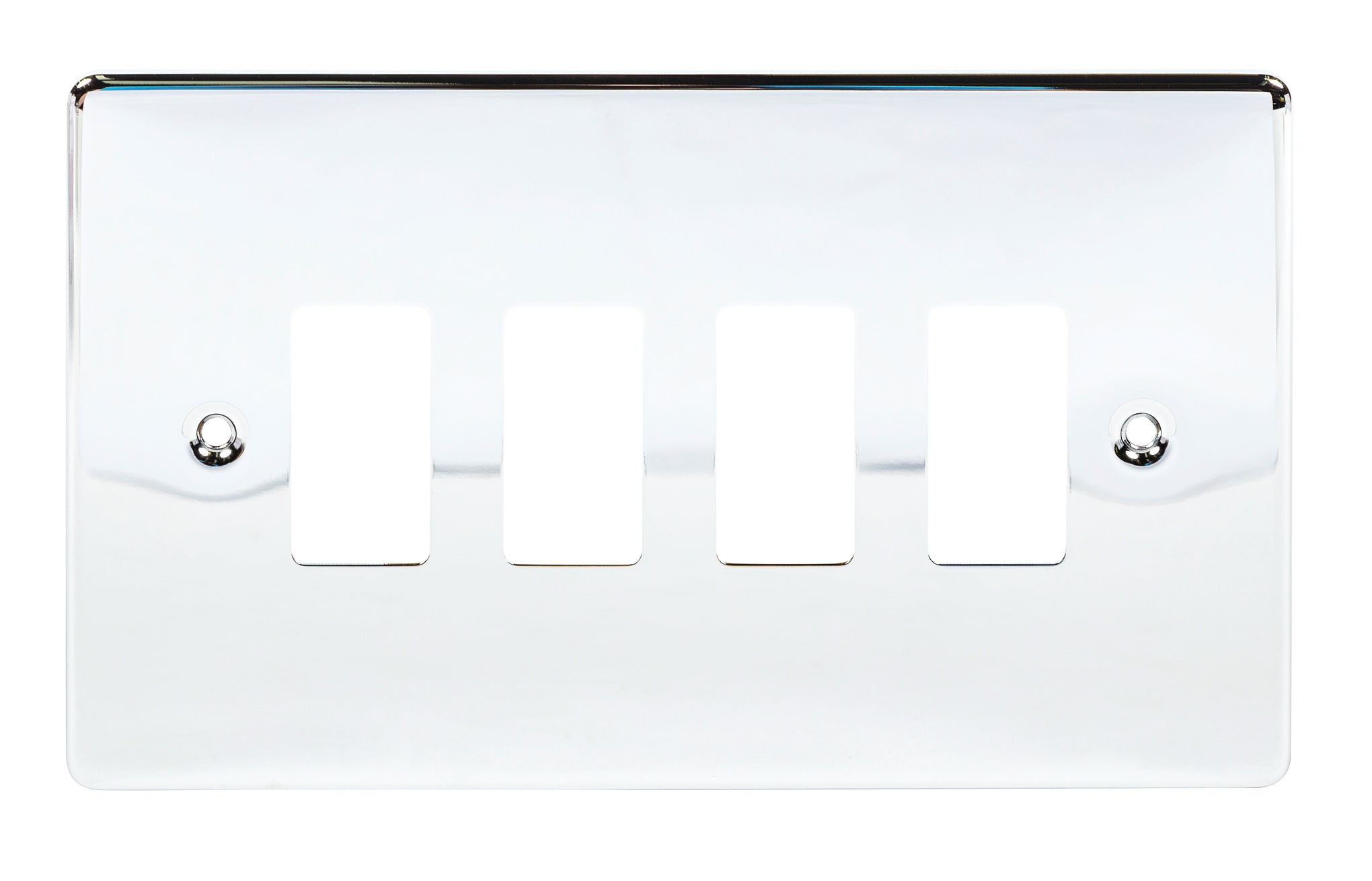 Niglon M2-GP4-PC 4 Gang Grid Faceplate Polished Chrome