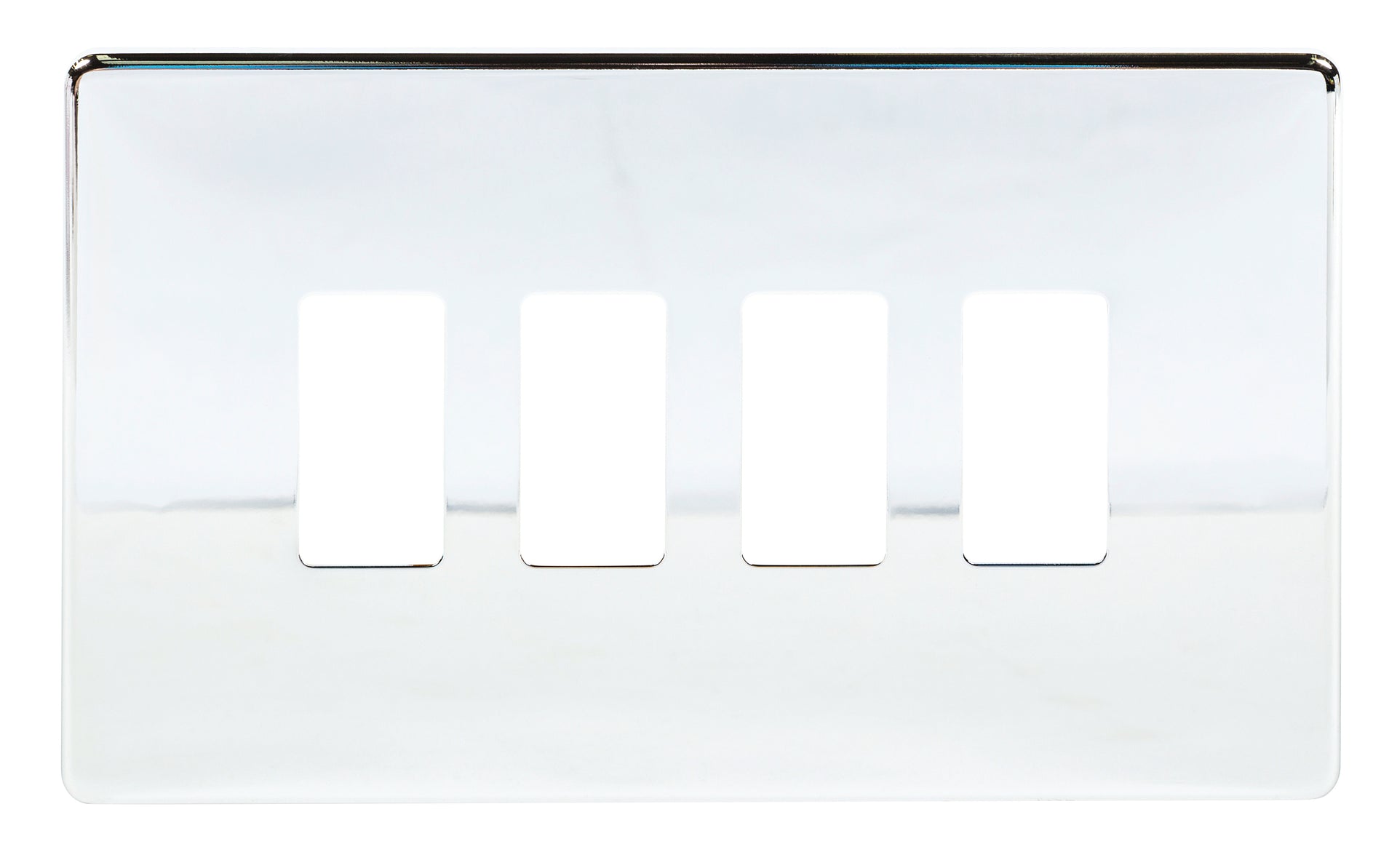 Niglon M2-GP4-SPC 4 Gang Grid Faceplate Polished Chrome