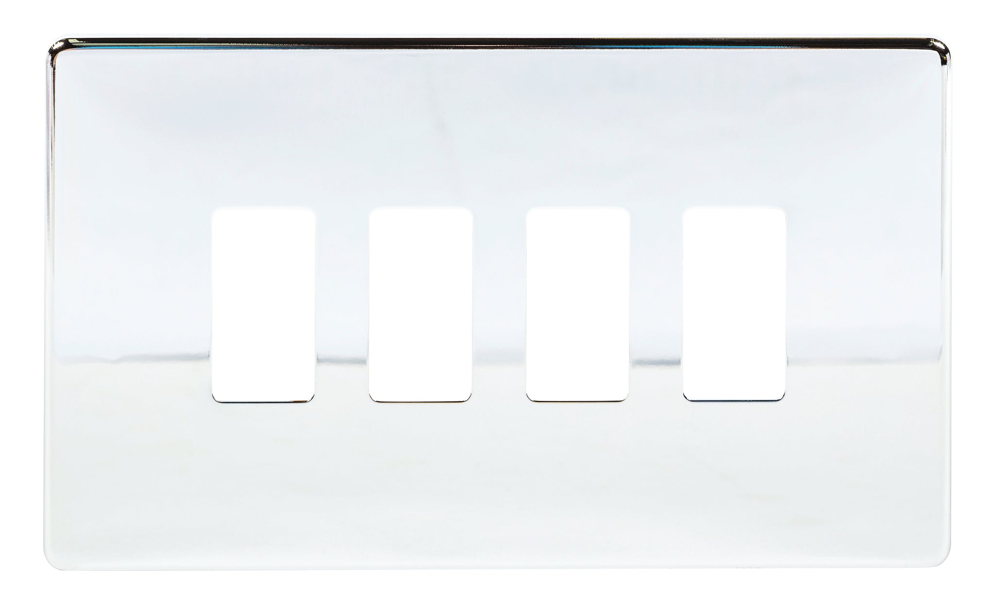 Niglon M2-GP4-SPC 4 Gang Grid Faceplate Polished Chrome