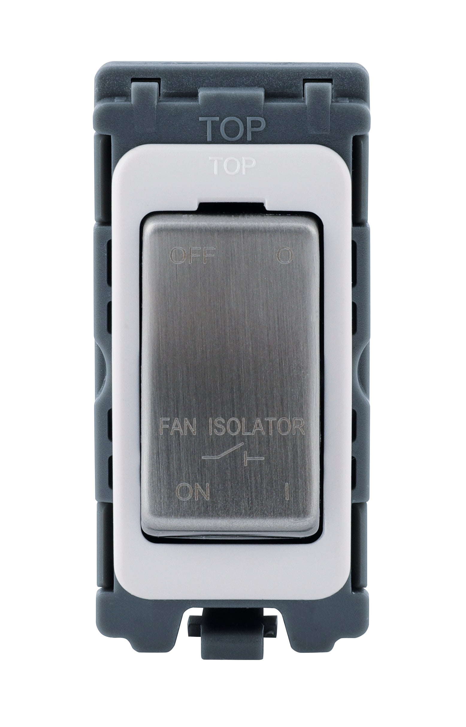 Niglon M2-ISL-BC 20A Fan Isolator Switch Module Brushed Chrome