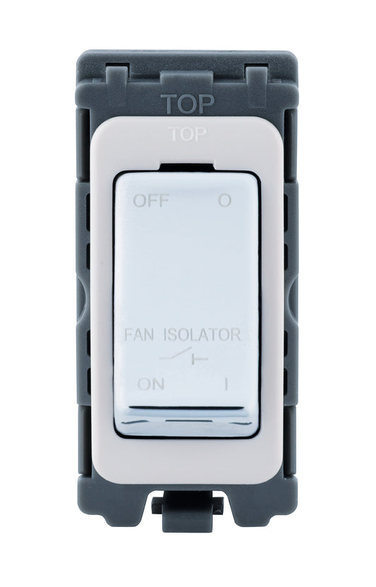 Niglon M2-ISL-PC 20A Fan Isolator Switch Module Polished Chrome