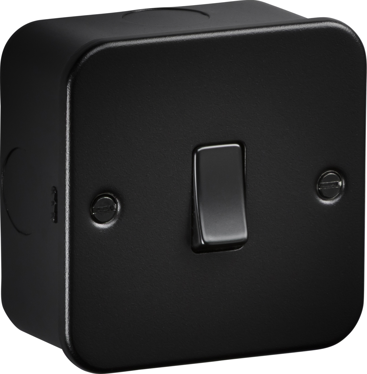 Knightsbridge M2000TB 1 Gang 2 Way Switch Metal Clad Textured Black