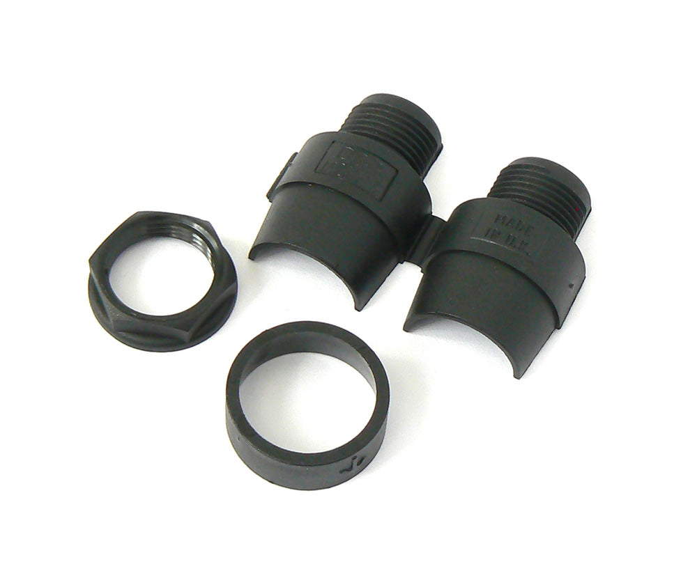 Term Tech M32SPLIT 32mm PVC Split Style Conduit Gland with Locknut Bla ...