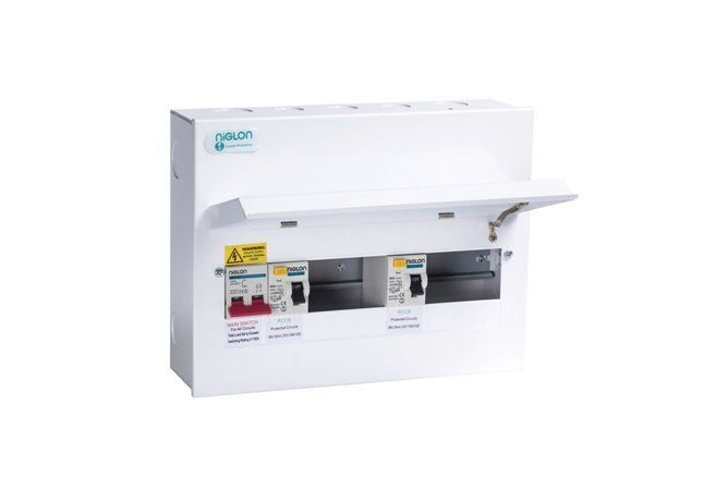Niglon M3CU16S/280 5+5 Split Load Consumer Unit with 100A Mains Switch and 2 x 80A RCDs