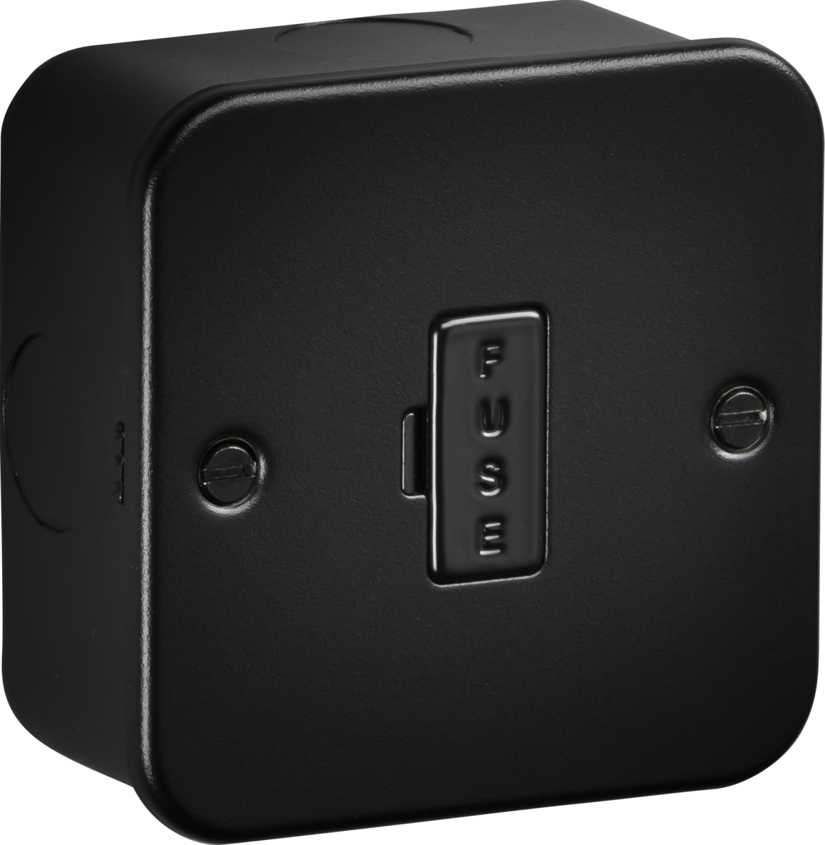 Knightsbridge M6000TB 13A Unswitched Fused Spur Metal Clad Textured Black