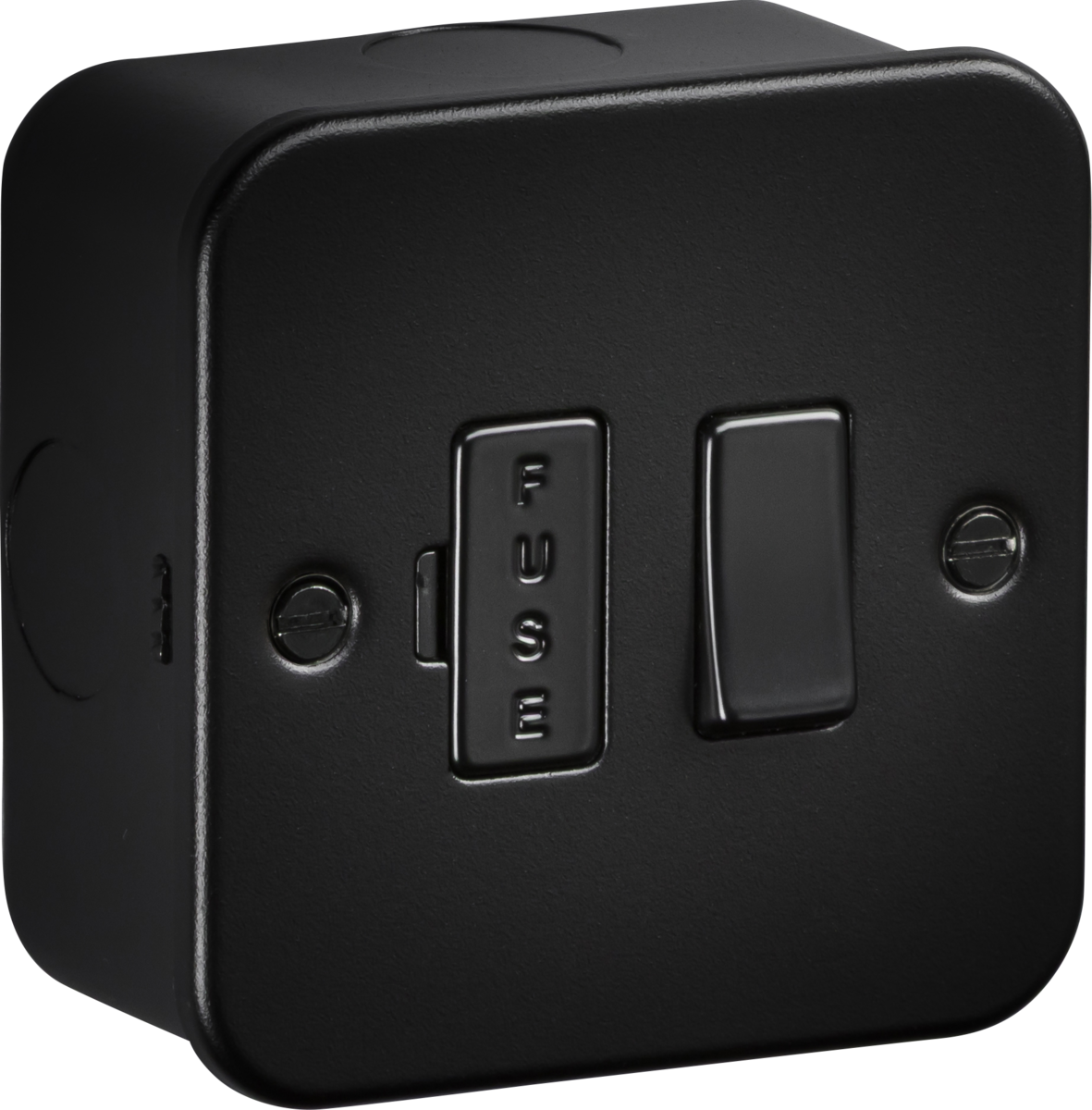 Knightsbridge M6300TB 13A Switched Fused Spur Metal Clad Textured Black