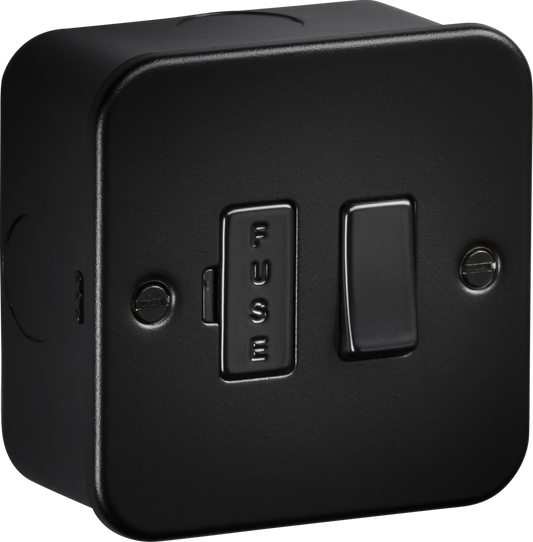 Knightsbridge M6300TB 13A Switched Fused Spur Metal Clad Textured Black