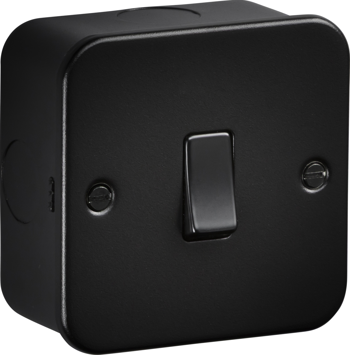 Knightsbridge M8341TB 1 Gang 20A DP Switch Metal Clad Textured Black