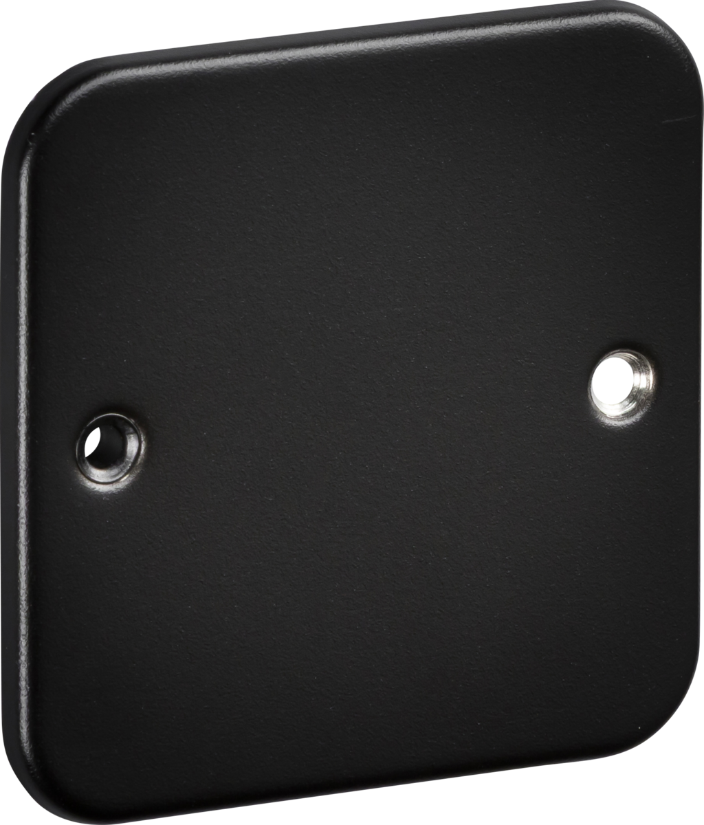 Knightsbridge M8500TB 1 Gang Blank Plate Metal Clad Textured Black