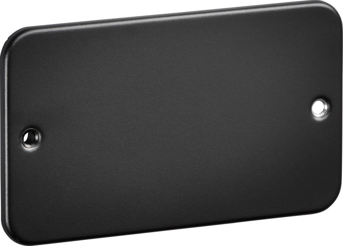 Knightsbridge M8600TB 2 Gang Blank Plate Metal Clad Textured Black