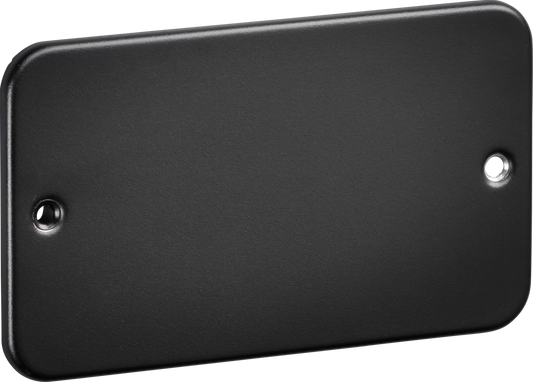 Knightsbridge M8600TB 2 Gang Blank Plate Metal Clad Textured Black