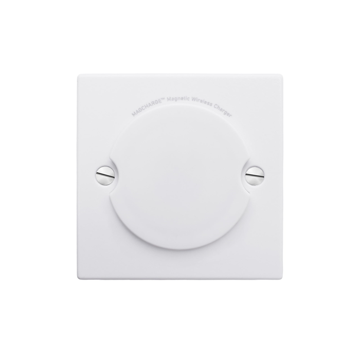 MagCharge MAGC1WH Qi2 1 Gang Magnetic Phone Charger Outlet Matt White