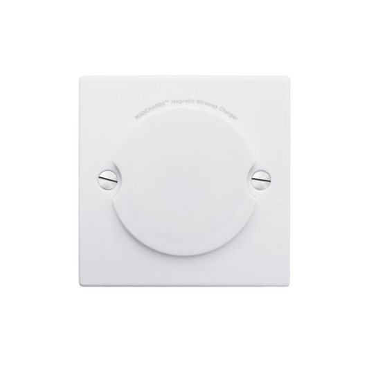 MagCharge MAGC1WH Qi2 1 Gang Magnetic Phone Charger Outlet Matt White