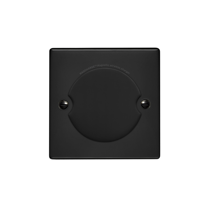 MagCharge MAGC1BK Qi2 1 Gang Magnetic Phone Charger Outlet Matt Black