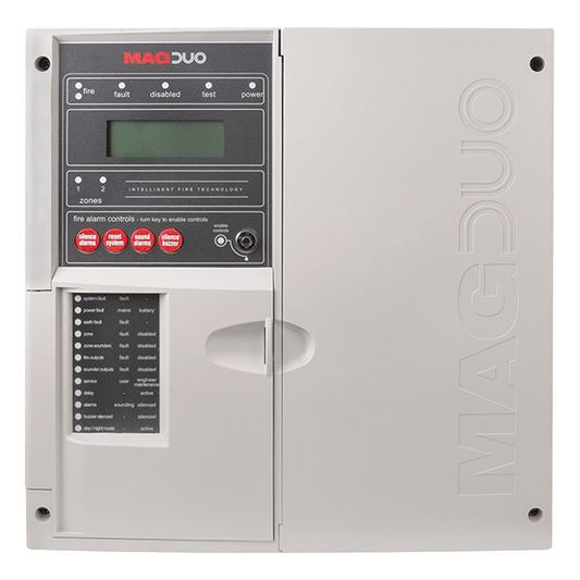 ESP MAGDUO2 MagDuo 2 Zone Two Wire Convential Fire Alarm Panel Light Grey