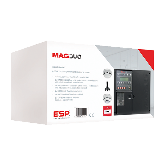ESP MAGDUO8BKIT MagDuo 8 Zone Two Wire Convential Fire Alarm Kit Black