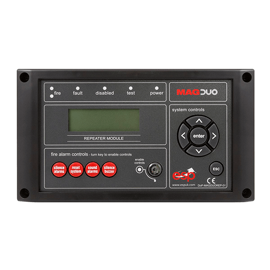ESP MAGDUOREPB MagDuo 4 / 8 Zone 2 Wire Conventional Repeater Panel Black