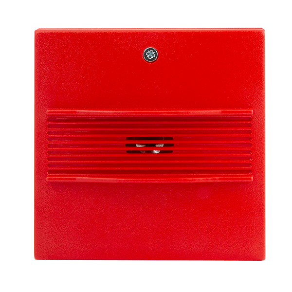 ESP MAGDUOSRSQ MagDuo 2 Wire Square Wall Sounder Red