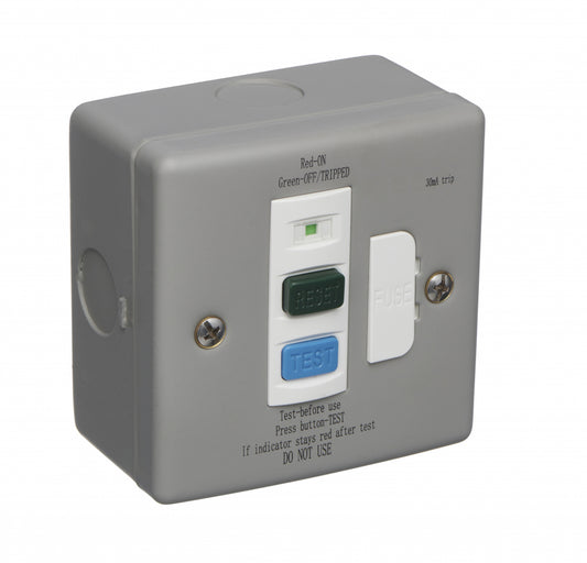 Switchtec MCRCD13ASO SCL 1 Gang 13A RCD Spur Metal Clad