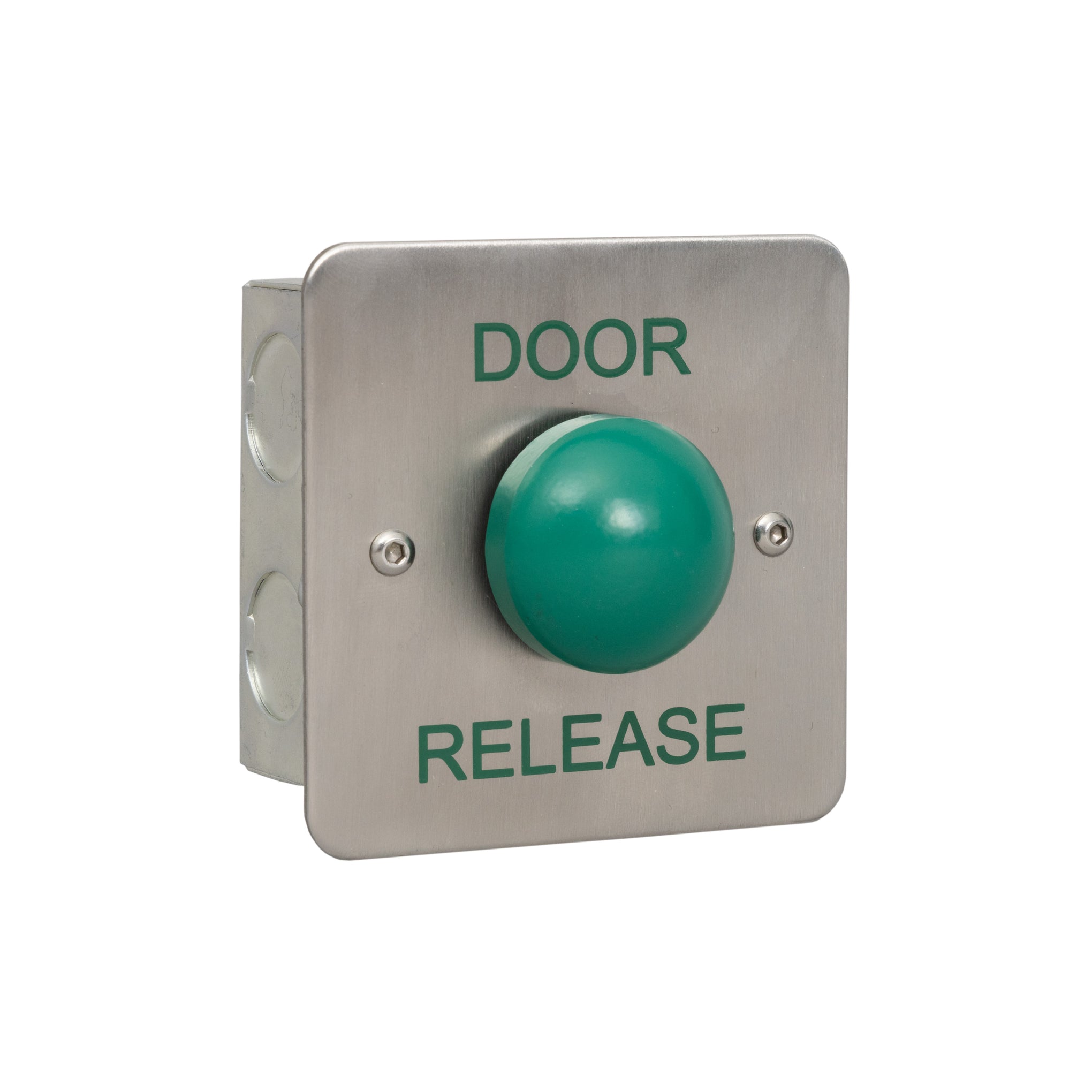 RGL MKOBO-EBGB/DR Metal Green Dome 'Door Release' Exit Button Stainless Steel