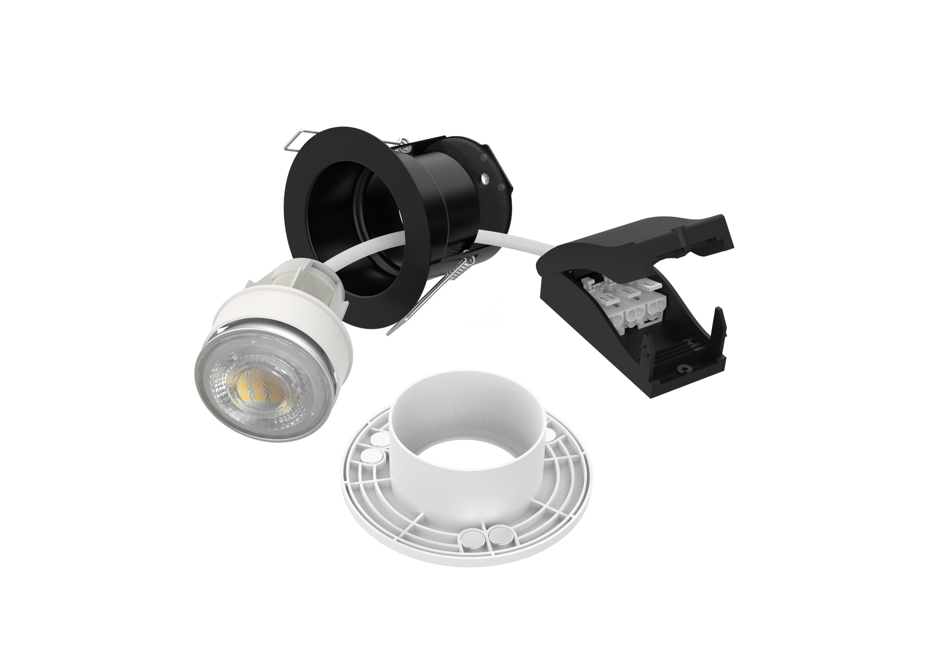 Kosnic MAU/GU10 Mauna Fire Can GU10 Fixed Downlight Can IP65 White (lamp not included)