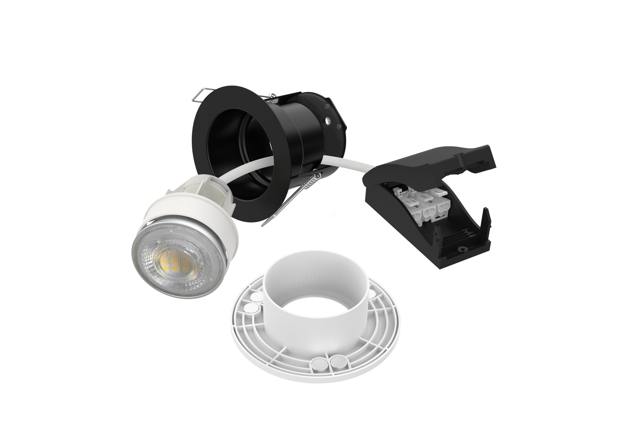 Kosnic MAU/GU10 Mauna Fire Can GU10 Fixed Downlight Can IP65 White (lamp not included)