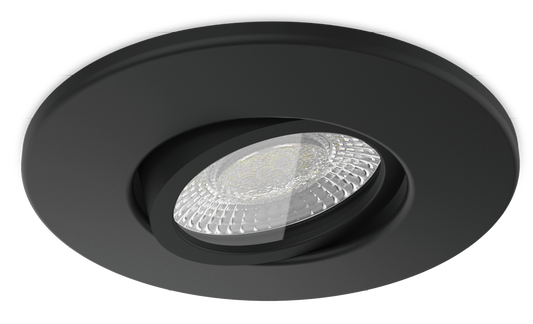 Kosnic MAUTB/GU10 Mauna Fire Can Tilt GU10 Tilt Downlight Can IP20 Black