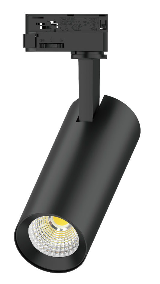 Kosnic MES3W10-SSCT-BLK Mesa 10W CCT LED Track Spotlight for 3 Wire Track Black