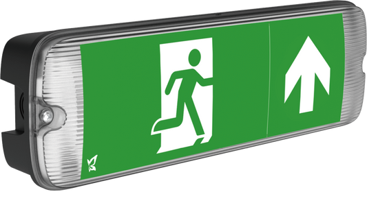 Kosnic MUL0105-BLK/DA Mulu Dali 5W Dual Mode LED Emergency Bulkhead 6500K IP65  Black