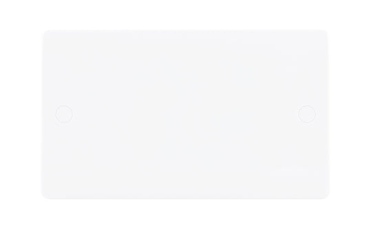 Niglon NBP2 2 Gang Blank Plate White Moulded